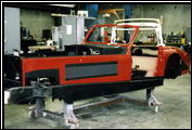 Clenet Series III Asha number 46 under construction in the Carpinteria factory.